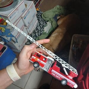 7-inch die-cast metal "Sonic Fire Engine" toy truck, Toysmith